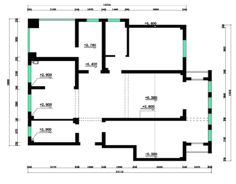 复式大宅室内装修设计-首层平面图